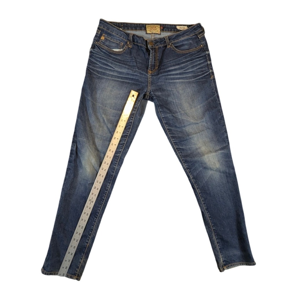 Dear John Joyrich Comfort Skinny Jeans Blue Medium Wash Whiskering Size 31 - Picture 5 of 8